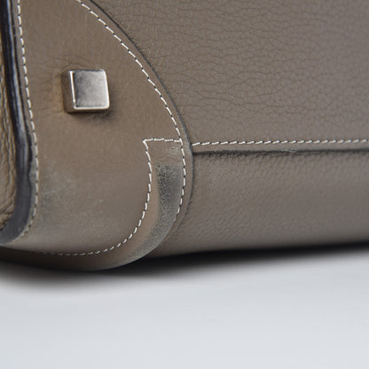 Celine Drummed Calfskin Mini Luggage Souris 13 of 26