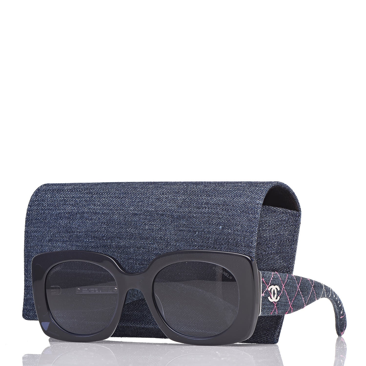Chanel Denim Rectangle Sunglasses 5406 Blue 8 of 8