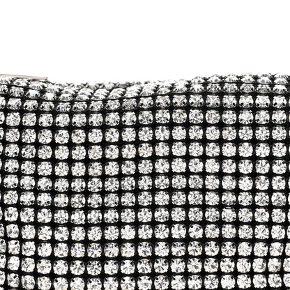 Alexander Wang Mesh Crystal Rhinestone Mini Heiress Pouch Black Silver 7 of 9