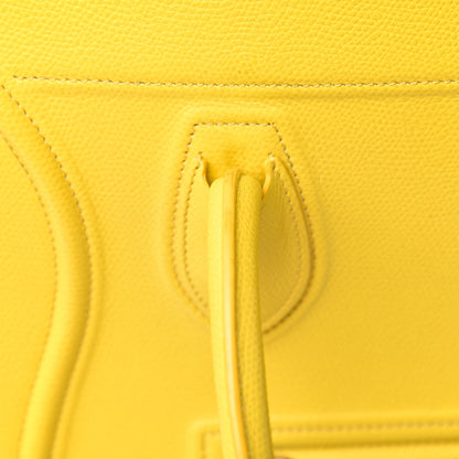 Celine Grained Calfskin Medium Phantom Luggage Yellow 17 of 28