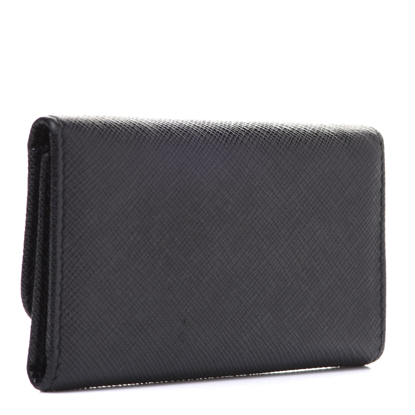Saffiano Fiocco Bow Metal 6 Key Holder Black
