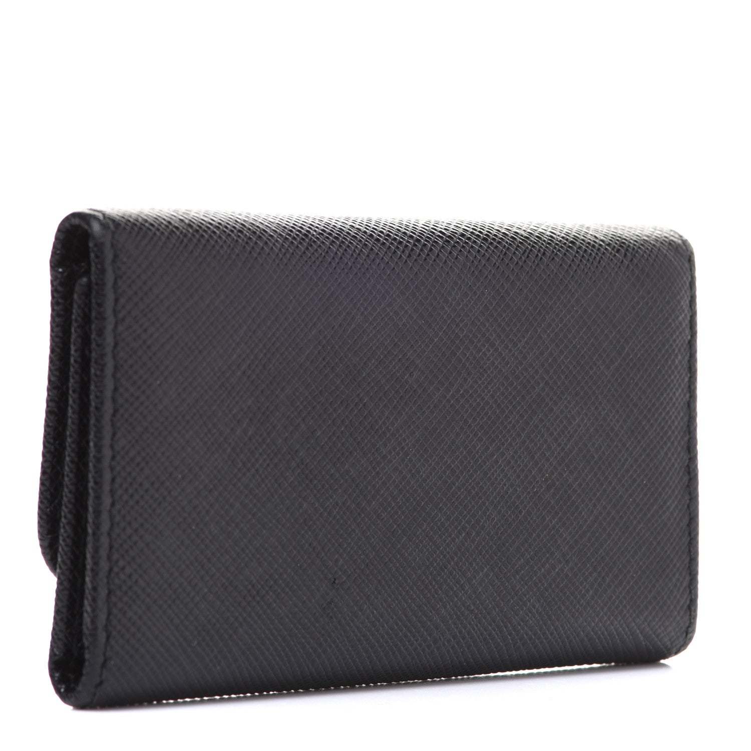 Prada Saffiano Fiocco Bow Metal 6 Key Holder Black 3 of 8