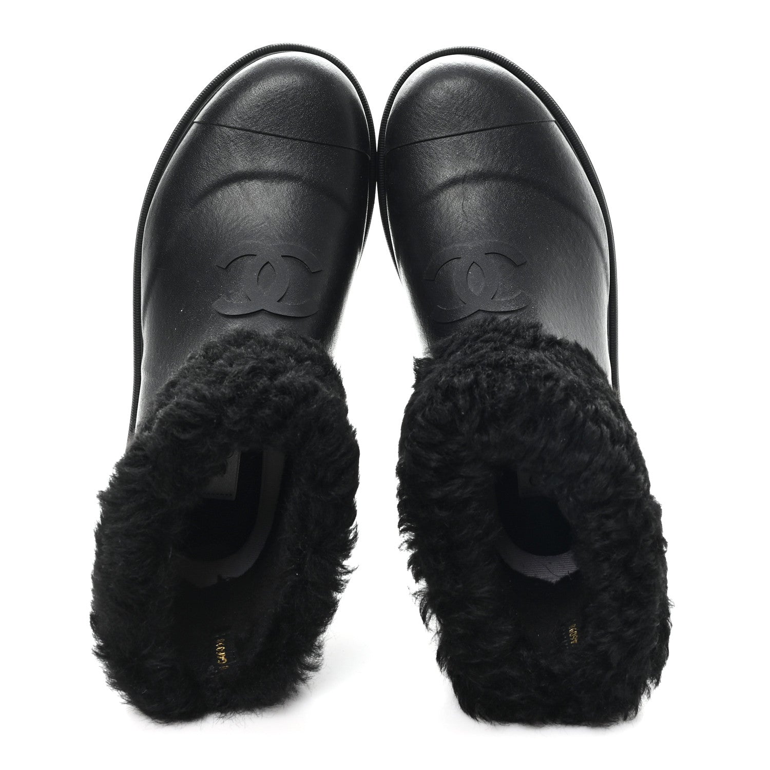 Chanel Caoutchouk Shearling CC Short Boots 2 of 9