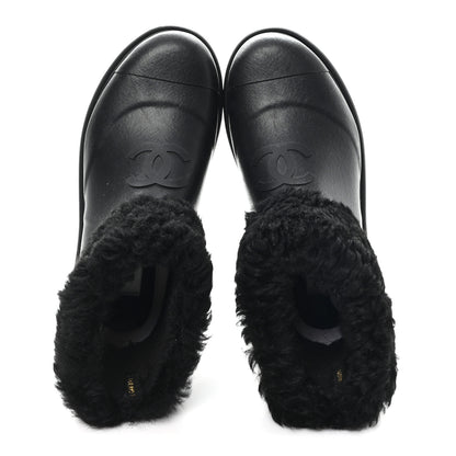 Chanel Caoutchouk Shearling CC Short Boots 2 of 9