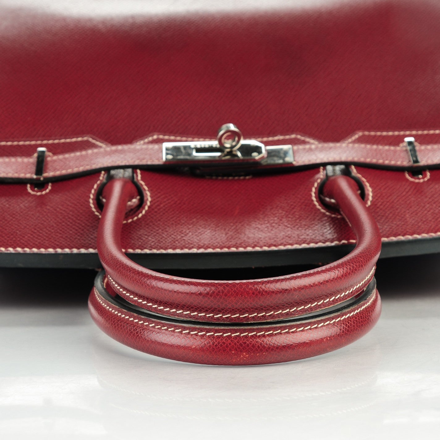Hermes Veau Lisse Birkin 30 Rouge H 20 of 26