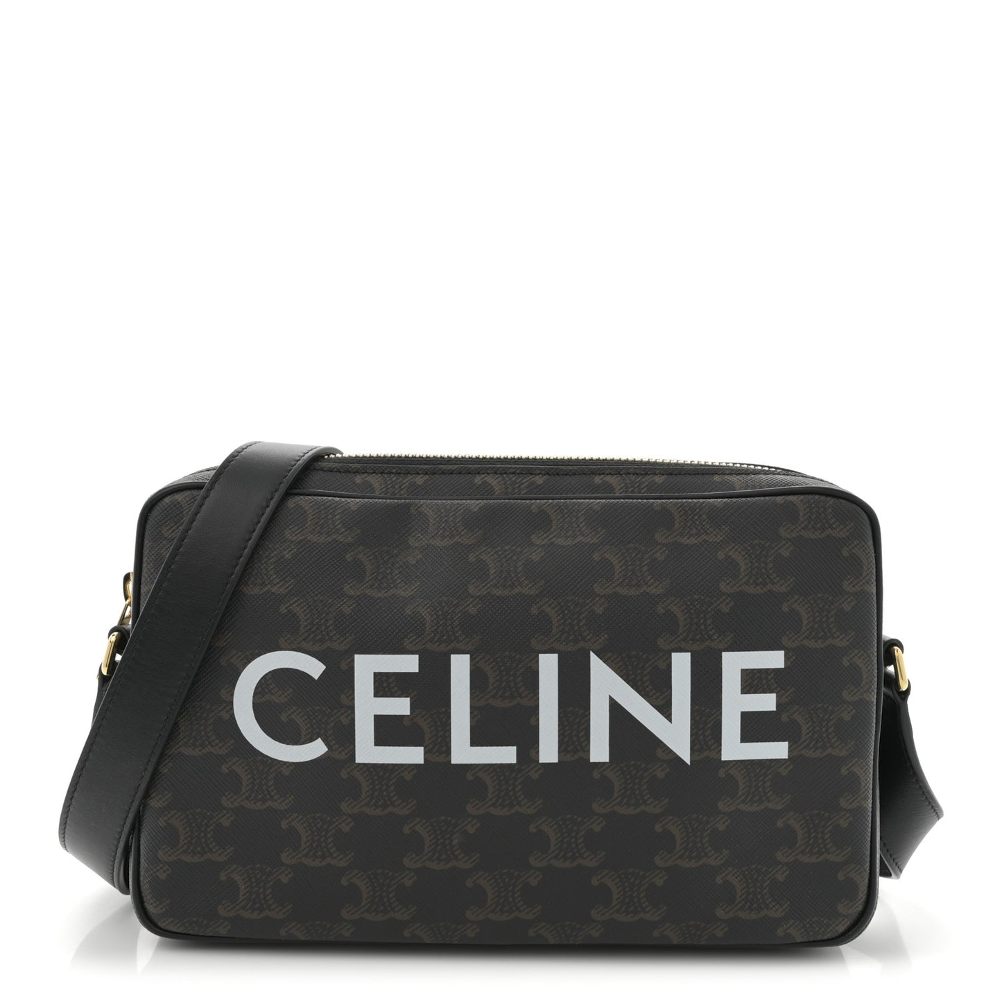 Triomphe Canvas Medium Messenger Bag Black