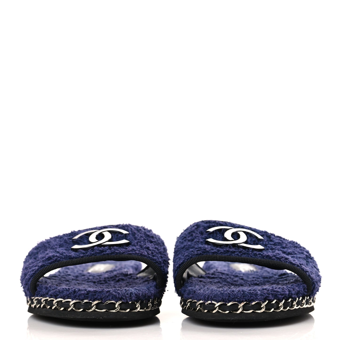 Terry CC Flat Mules 39 Navy Blue