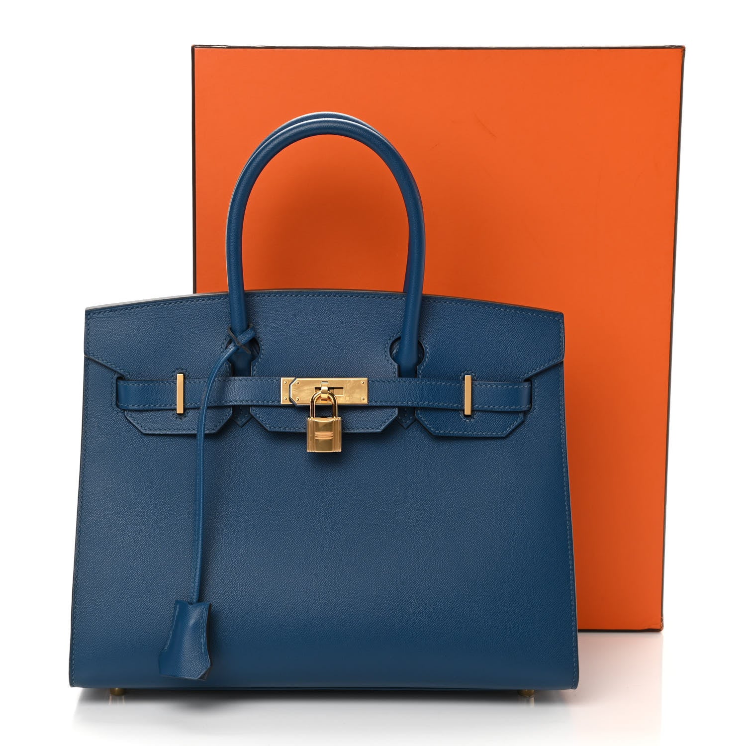 Hermes Madame Calfskin Birkin Sellier 30 Deep Blue 12 of 12