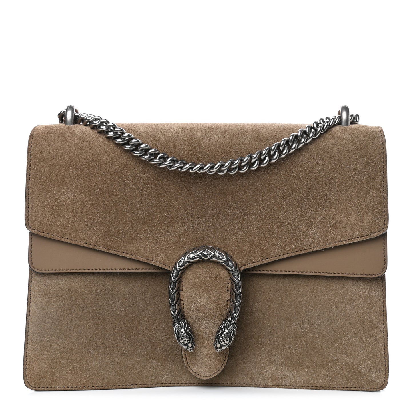 Suede Medium Dionysus Shoulder Bag Taupe