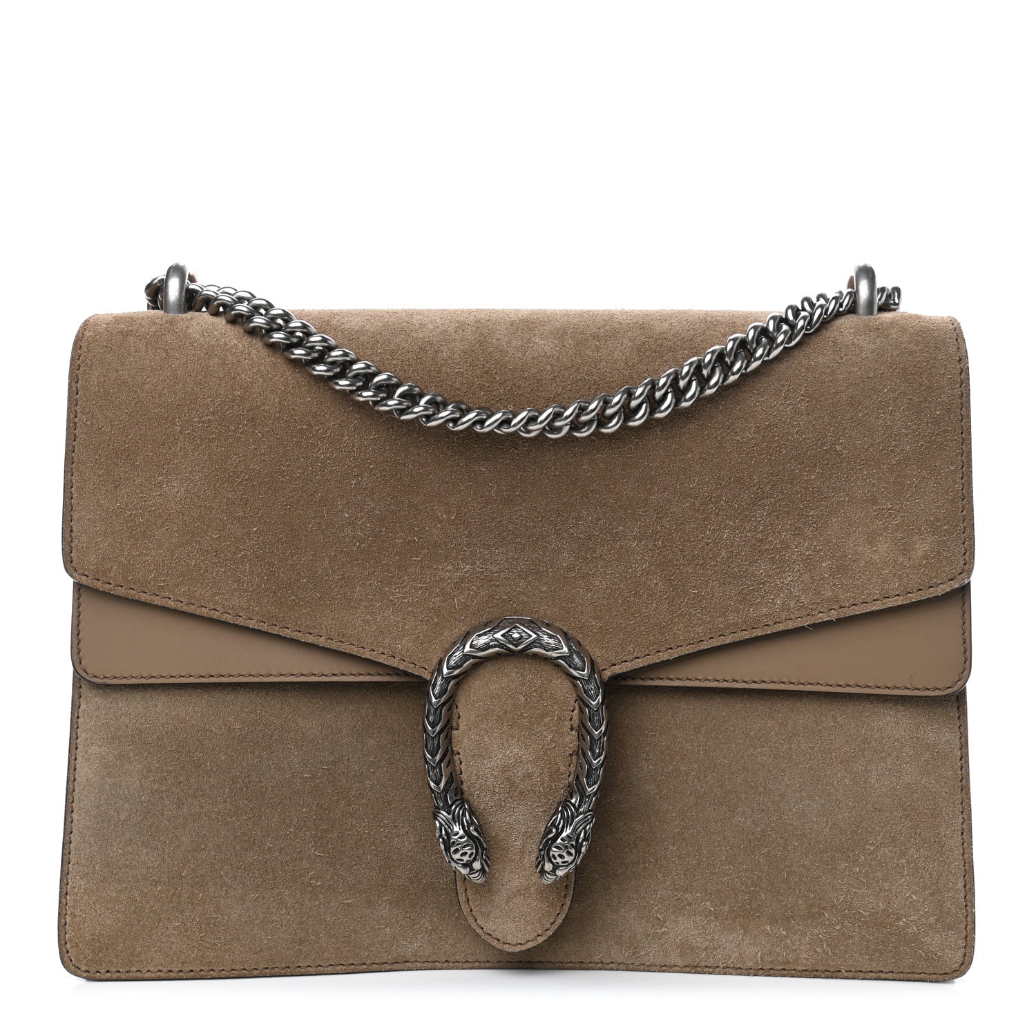 Gucci Suede Medium Dionysus Shoulder Bag Taupe 1 of 4