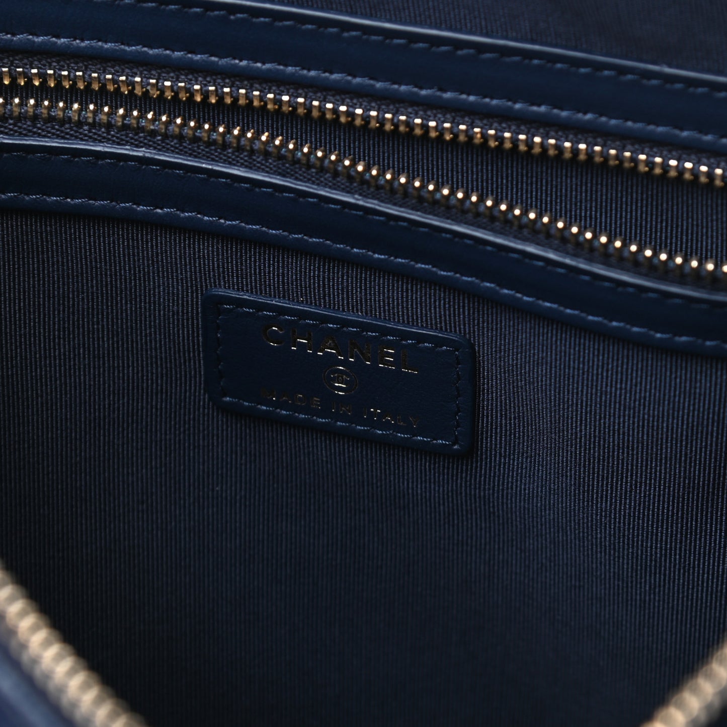 Caviar Quilted Medium Cosmetic Case Blue