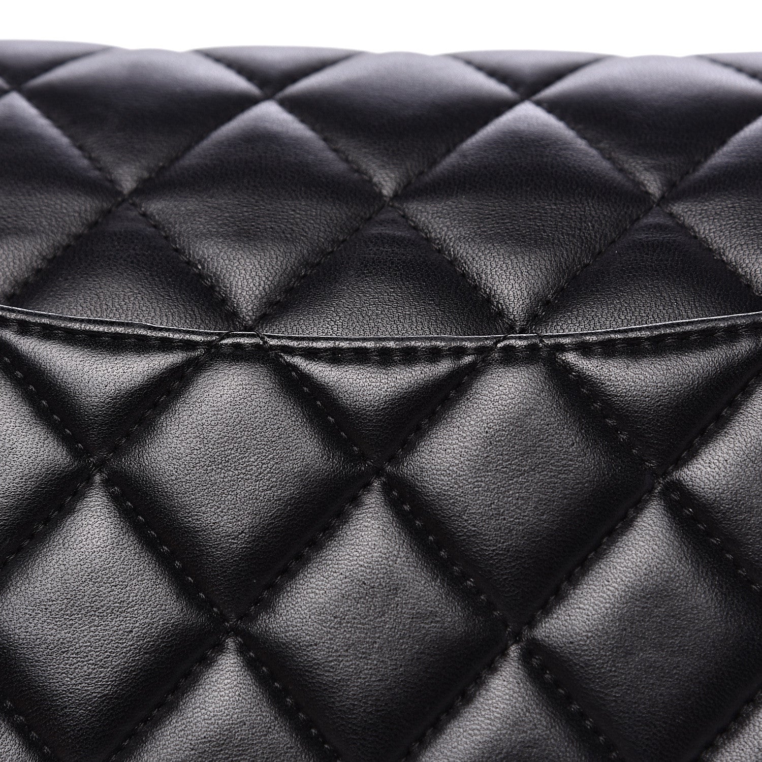 Chanel Lambskin Quilted Jumbo Double Flap Black 16 of 17