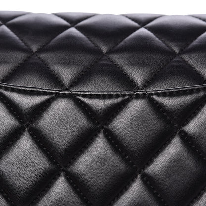 Chanel Lambskin Quilted Jumbo Double Flap Black 16 of 17