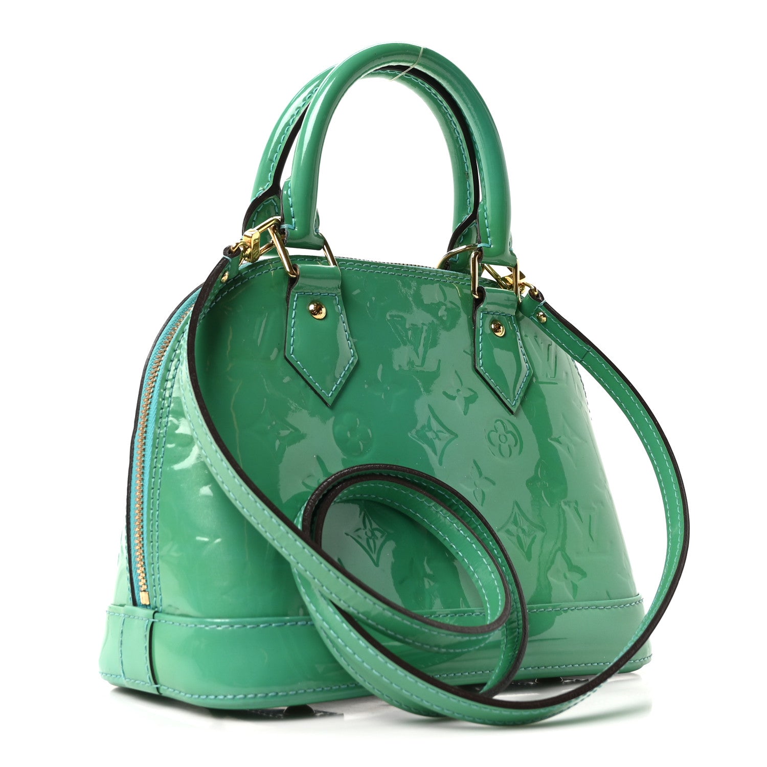 Louis Vuitton Vernis Alma BB Blue Lagon 3 of 9