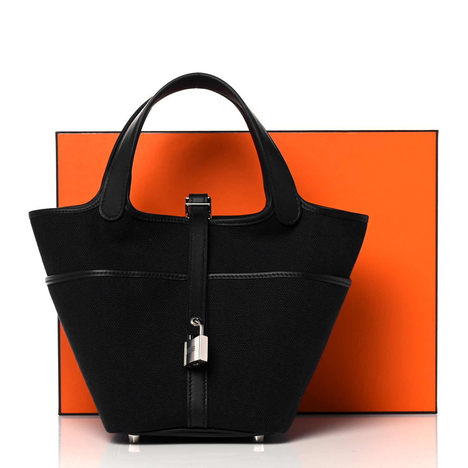 Hermes Toile Goeland Swift Cargo Picotin Lock 18 Black 10 of 10
