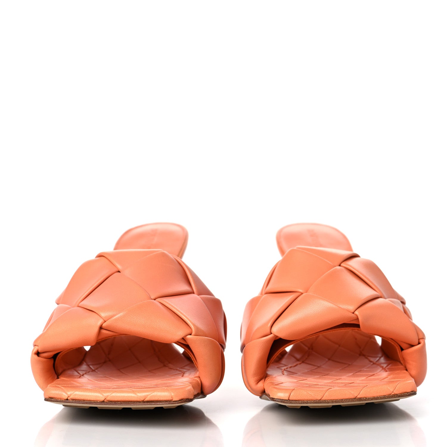 Bottega Veneta Nappa Maxi Intrecciato Lido Mule Sandals 36 Papaya 2 of 7