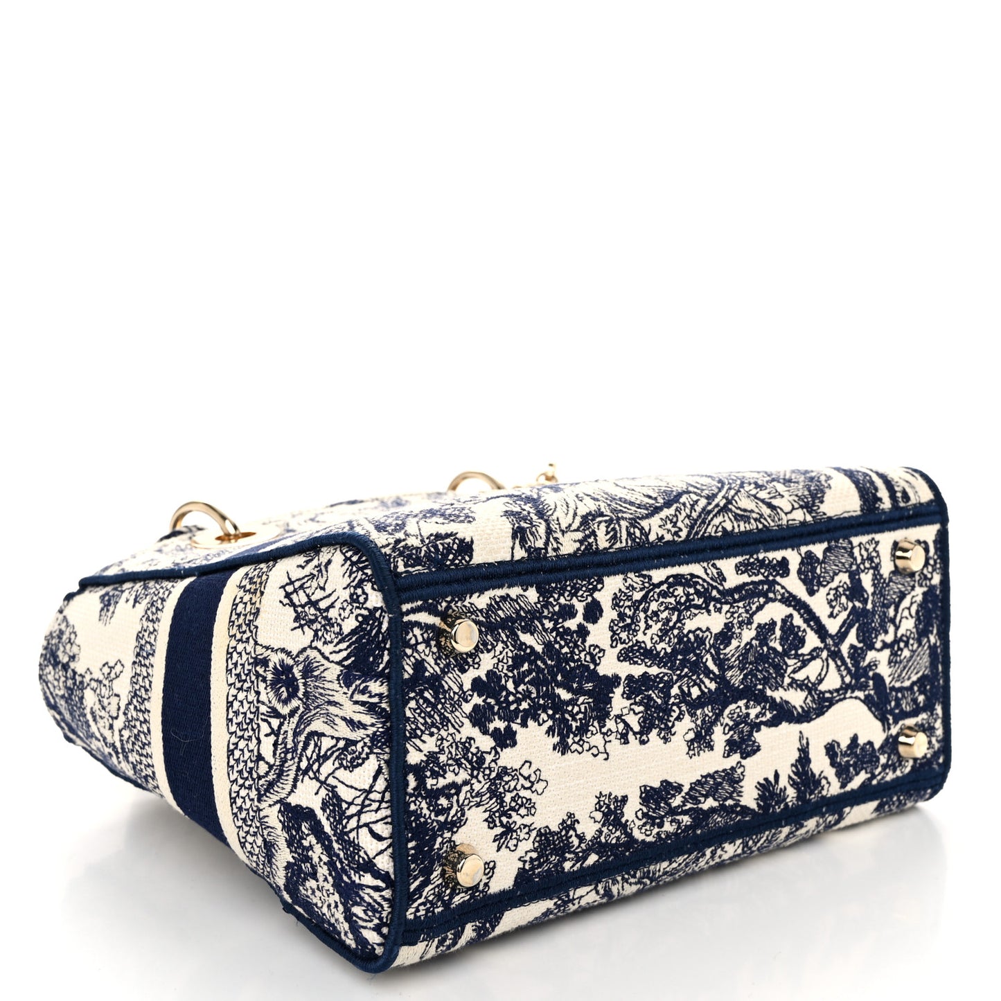 Toile de Jouy Embroidered Medium Lady D-Lite Blue