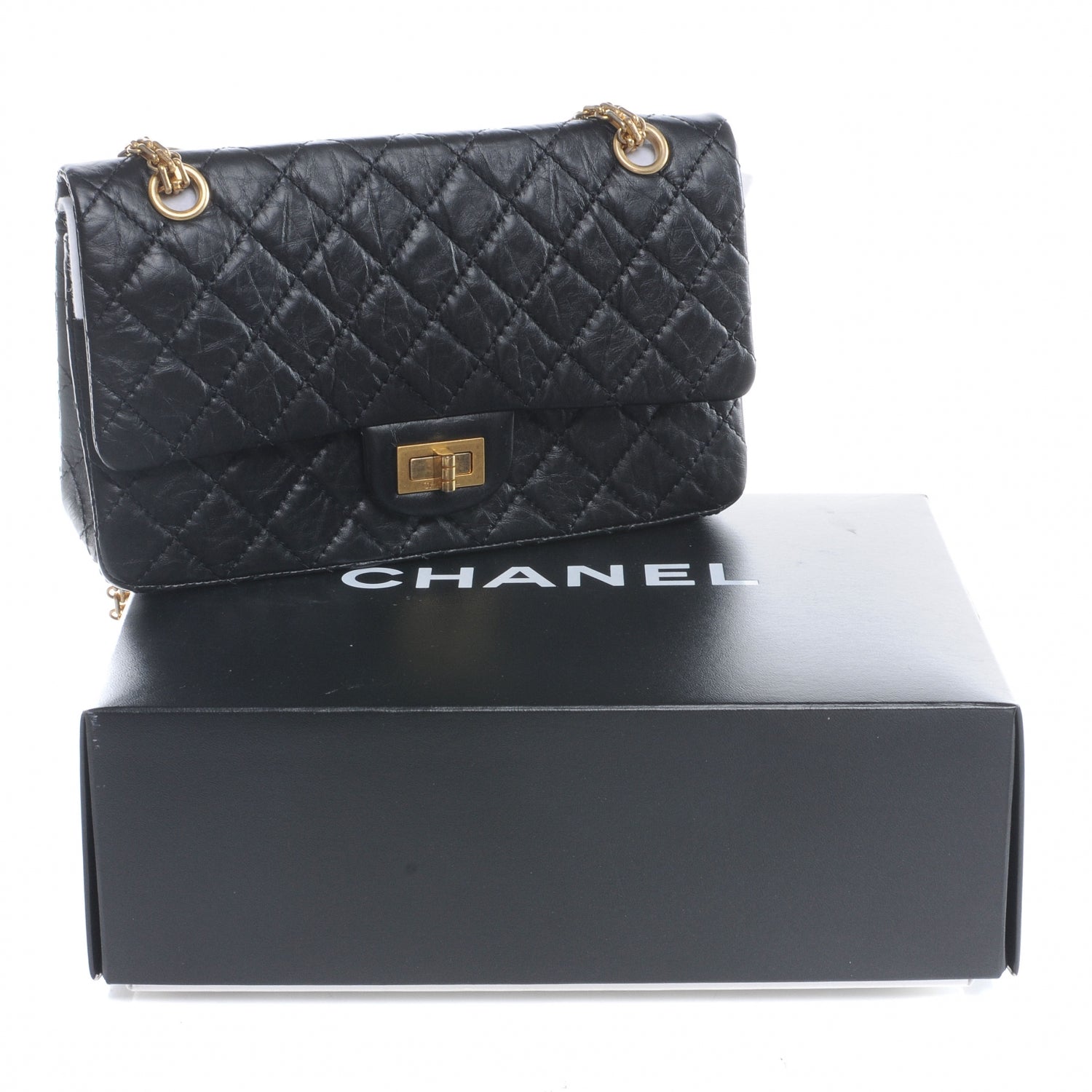 Chanel Aged Calfskin 2.55 Reissue 225 Flap Black 8 of 8