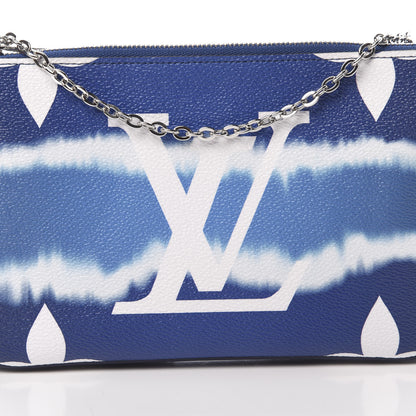 Louis Vuitton Monogram Giant Escale Double Zip Pochette Blue 10 of 13