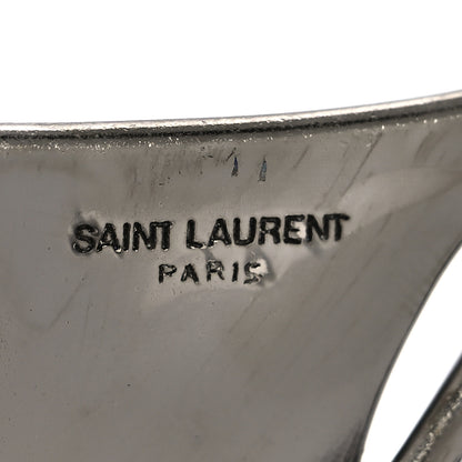 Saint Laurent Crystal Flag Tassel Brooch Black Silver 4 of 4