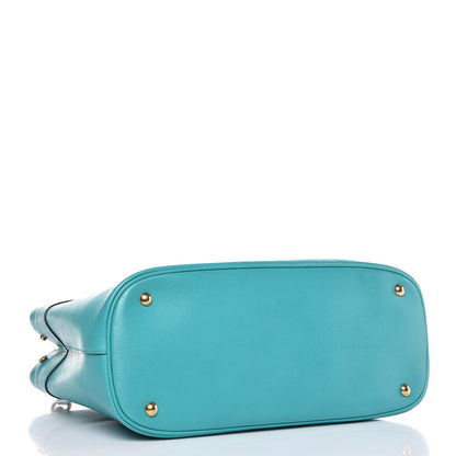 Gucci Calfskin Medium Bright Bit Top Handle Tote Turquoise 5 of 8