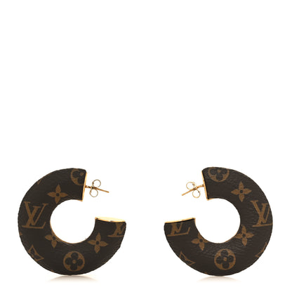 Louis Vuitton Monogram Wild Mini Hoop Earrings 1 of 5