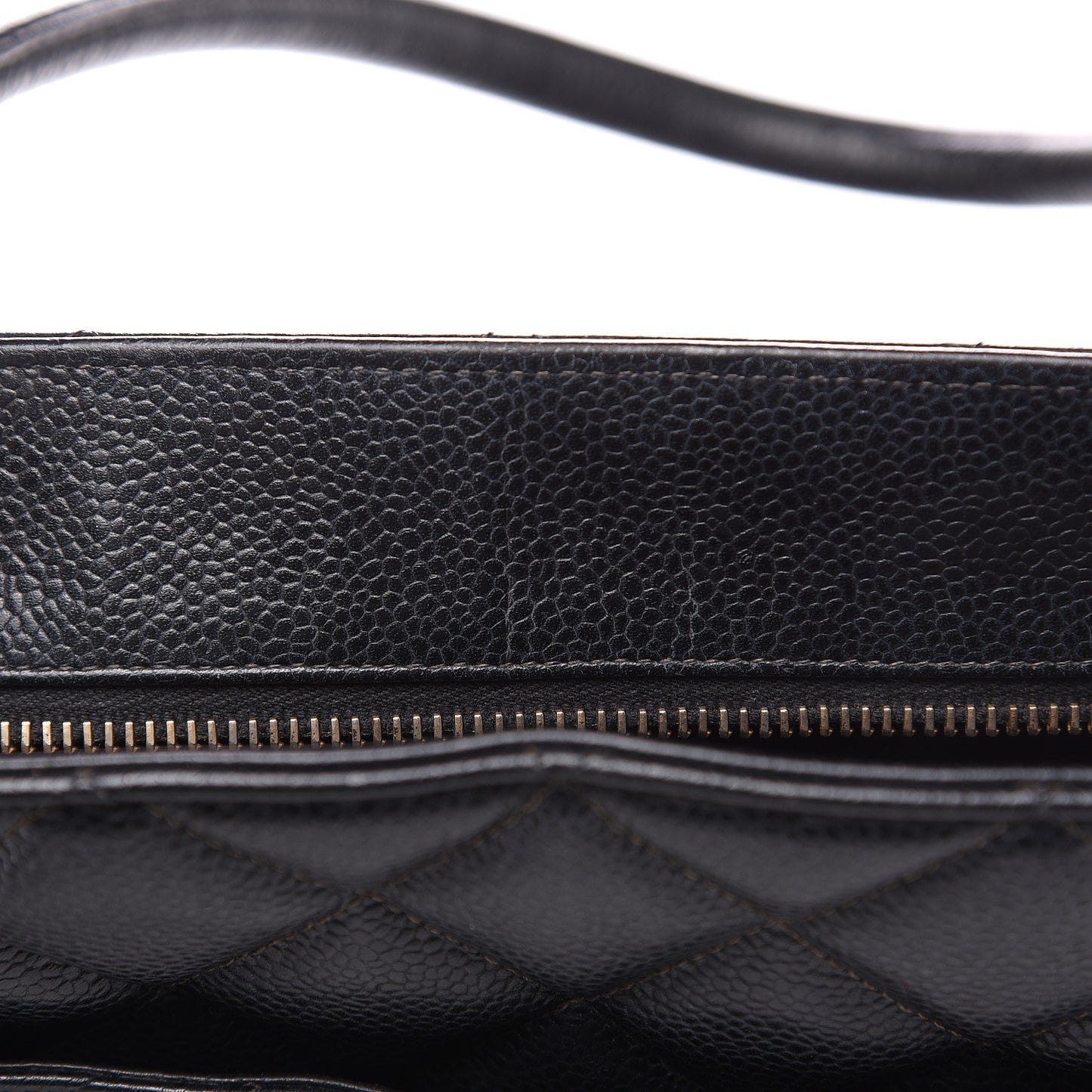 Caviar Quilted Medallion Tote Black