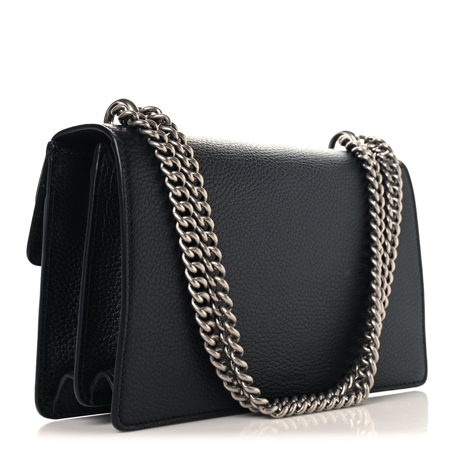 Gucci Pebbled Calfskin Small Dionysus Shoulder Bag Black 3 of 10