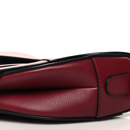 Christian Dior Grained Calfskin Saddle Bag Red 10 of 10