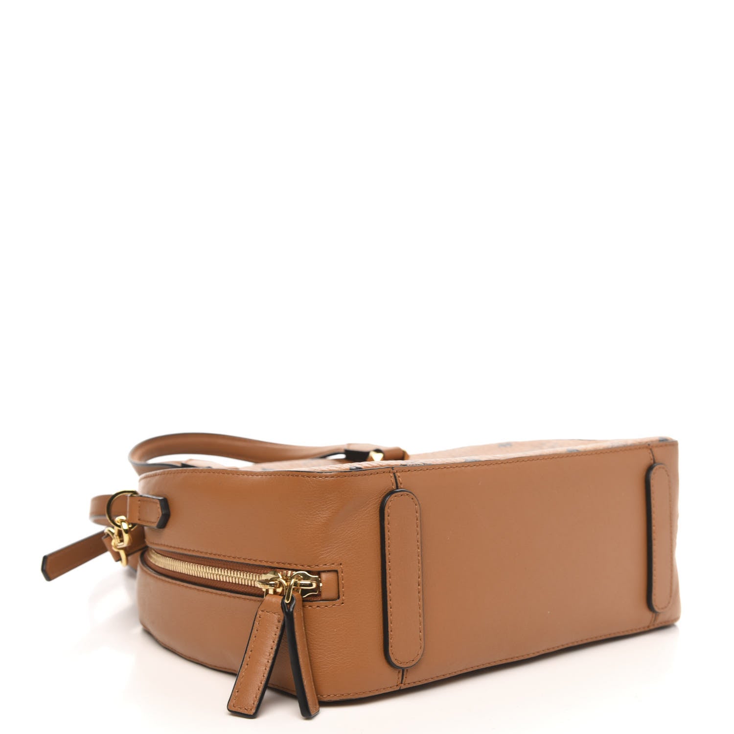 MCM Visetos Medium Half Moon Tote Cognac 4 of 8