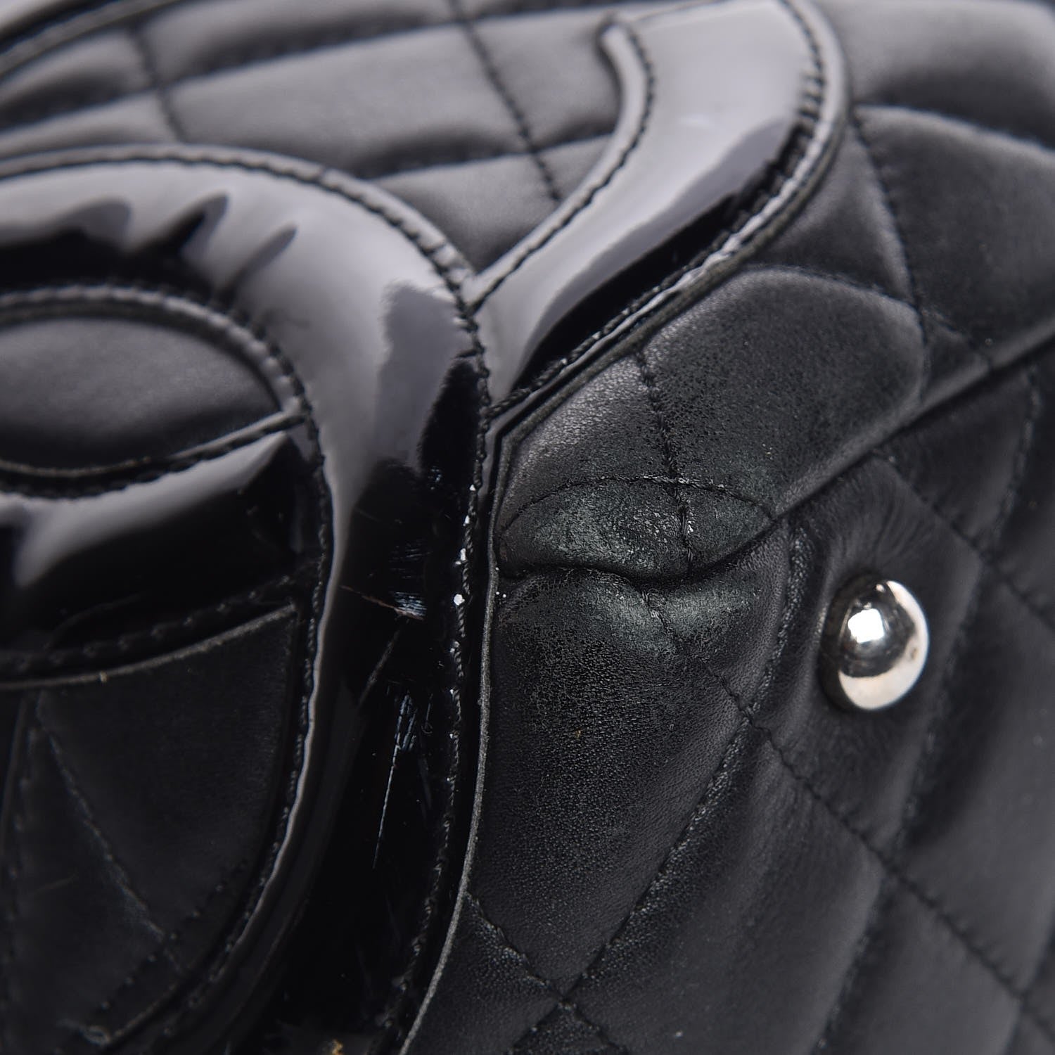 Chanel Calfskin Quilted Large Cambon Bowler Black 12 of 20