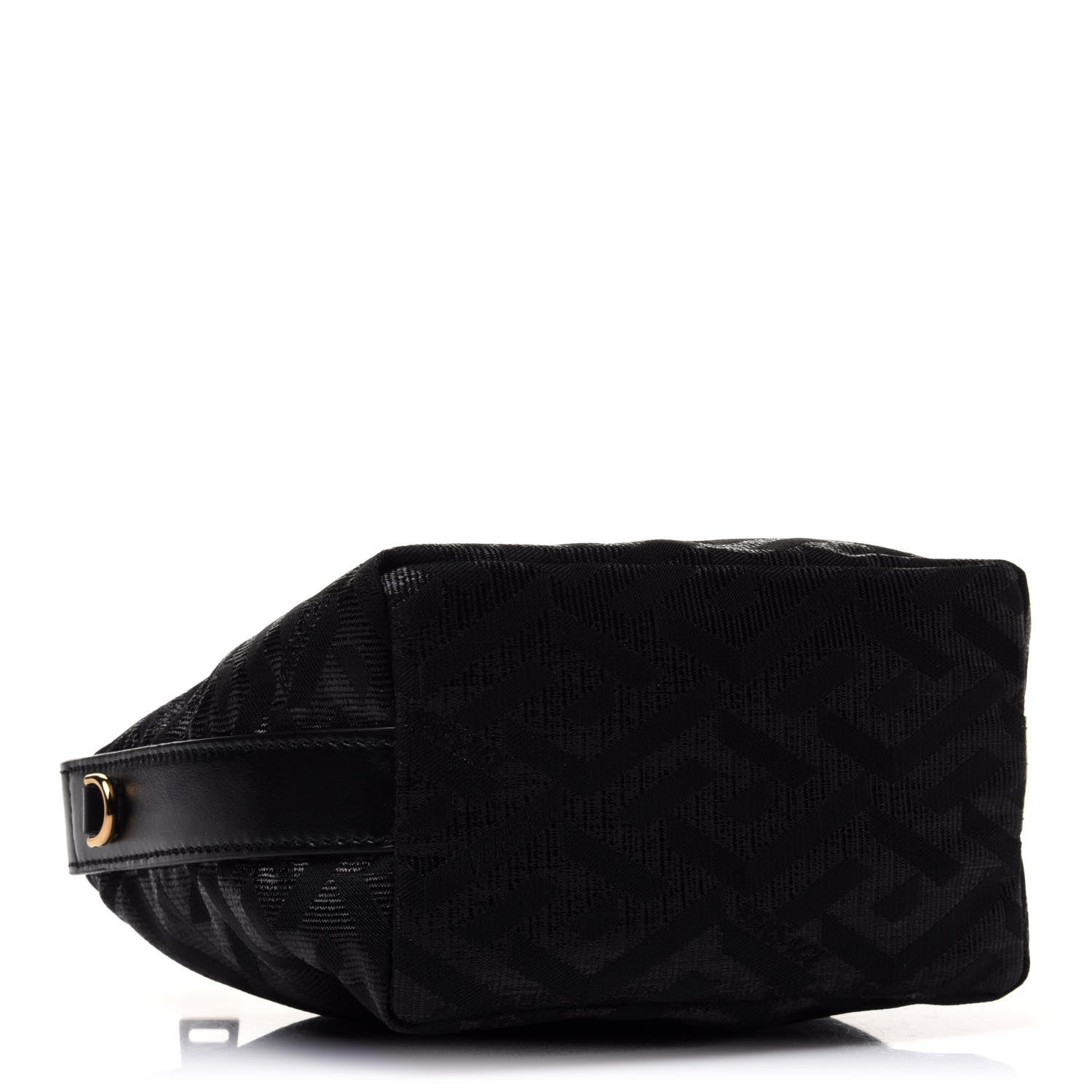 Versace Metallic Canvas La Greca Signature Mini Bag Black 4 of 10