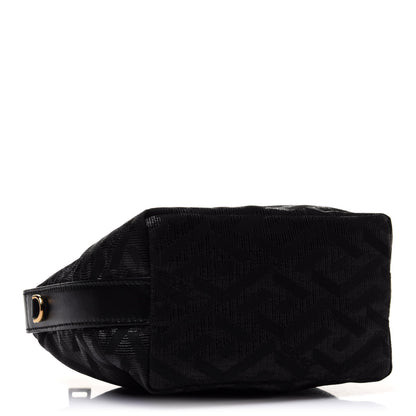 Versace Metallic Canvas La Greca Signature Mini Bag Black 4 of 10
