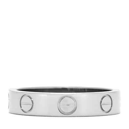 Cartier 18K White Gold 3.5mm LOVE Wedding Band Ring 47 4 3 of 4