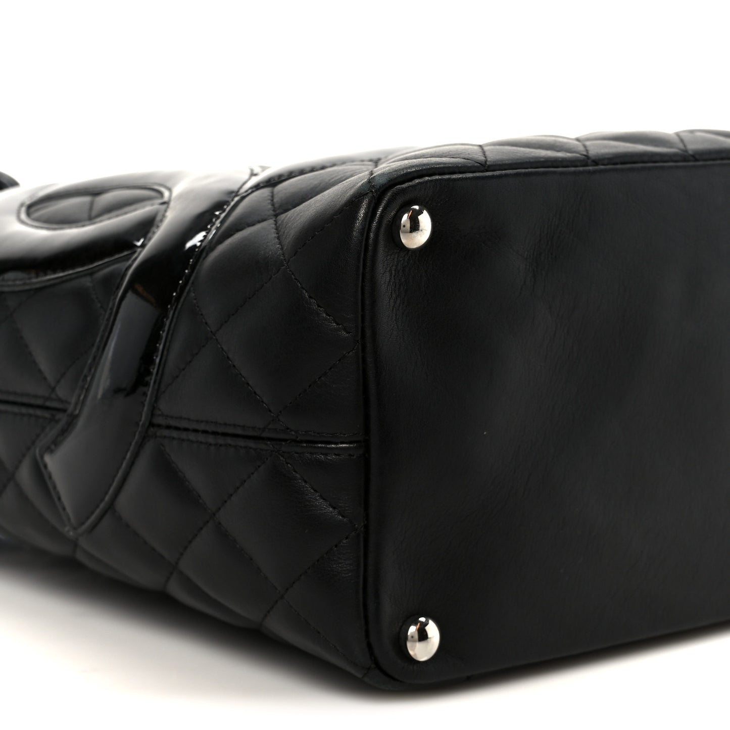 Calfskin Quilted Medium Cambon Tote Black