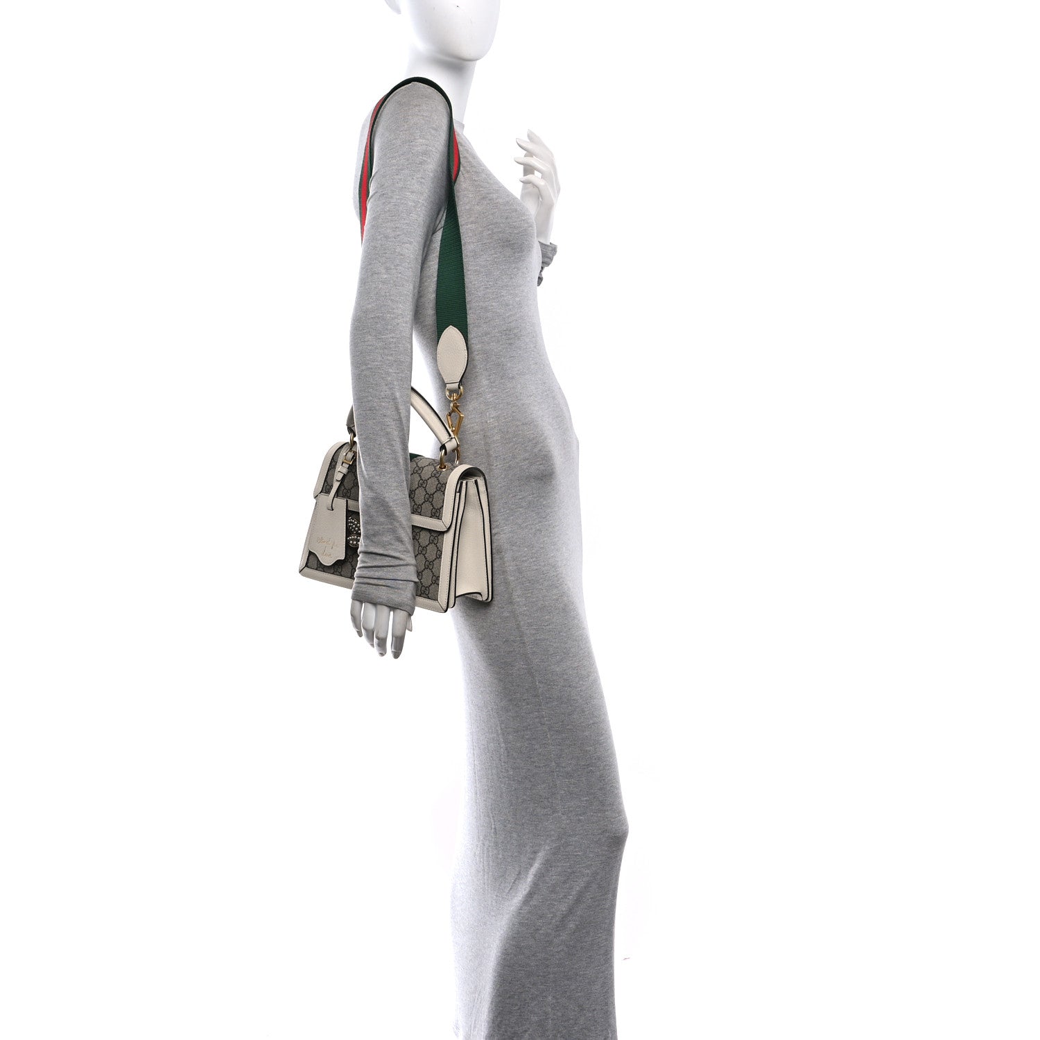 Gucci GG Supreme Monogram Small Queen Margaret Top Handle Bag White 2 of 11