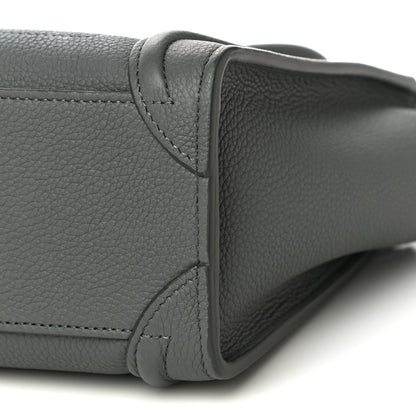 Celine Baby Drummed Calfskin Nano Luggage Kohl 10 of 10