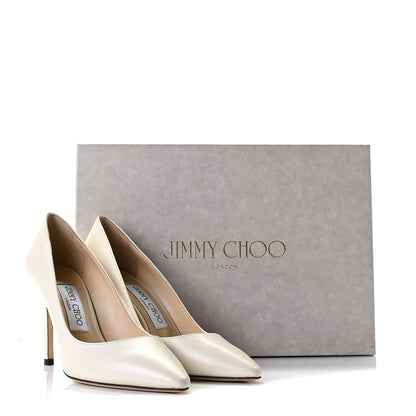 Jimmy Choo Kid Pointy Toe Romy 100 Pumps 36 Chalk 4 of 12