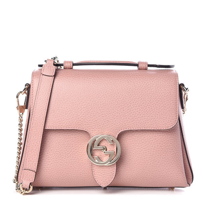 Gucci Dollar Calfskin Interlocking G Top Handle Shoulder Bag Soft Pink 1 of 8