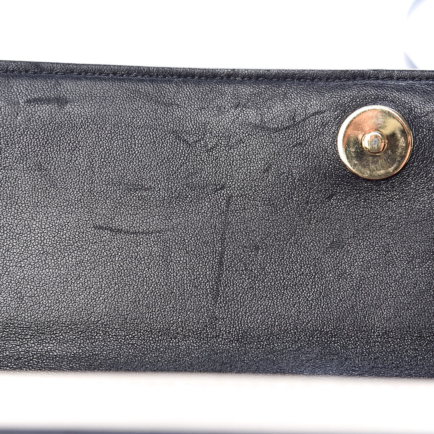 Nappa Striped My Rockstud Clutch Black Light Ivory