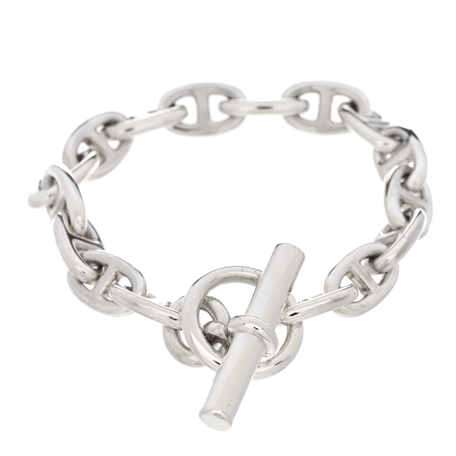 Hermes Sterling Silver MM Chaine d'Ancre Bracelet 1 of 3