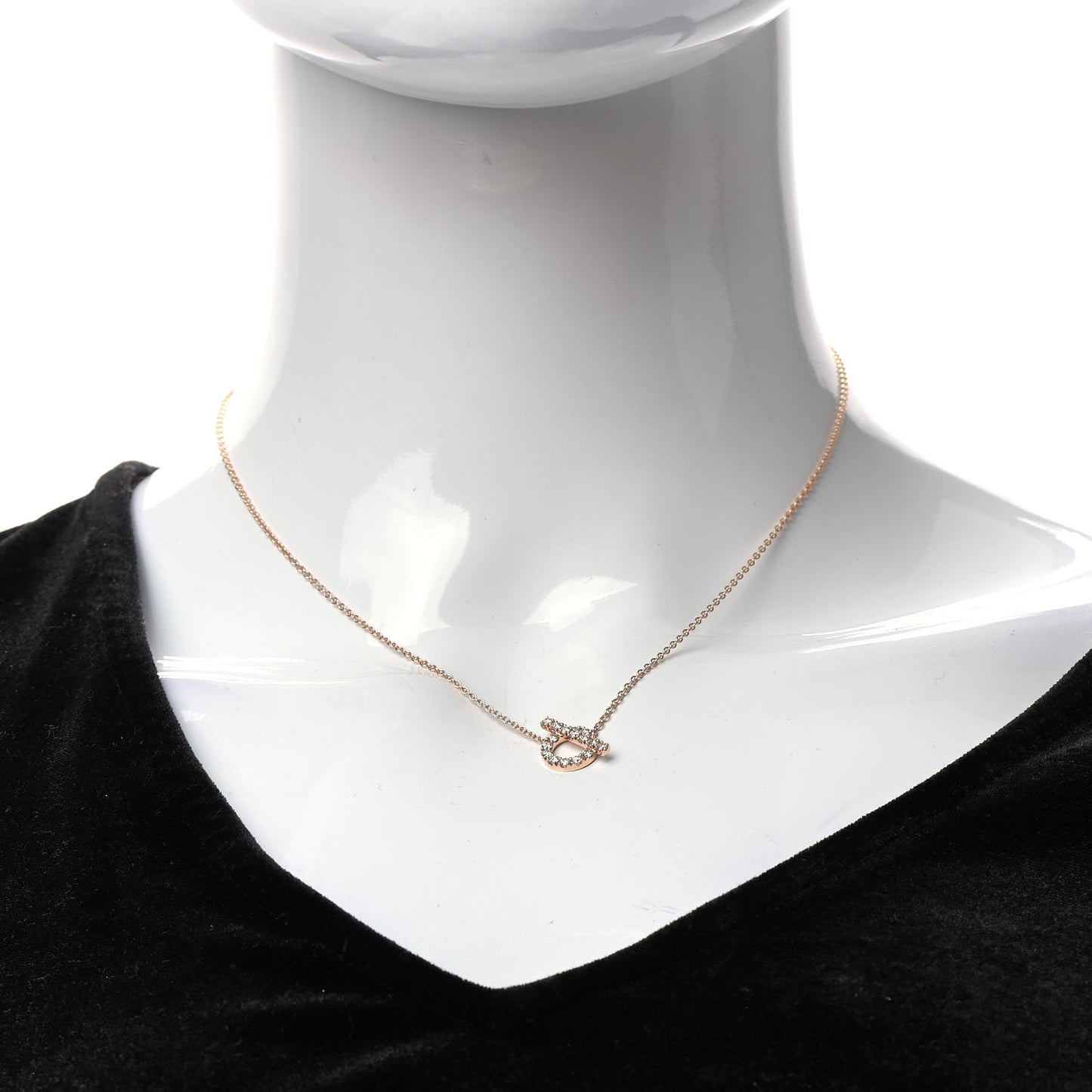18K Rose Gold Diamond Finesse Pendant Necklace