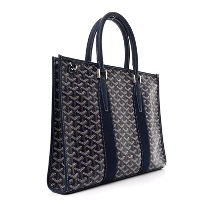 Goyard Goyardine Calfskin Morvan Document Case Navy 3 of 10