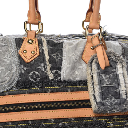 Louis Vuitton Denim Patchwork Bowly Black 7 of 9