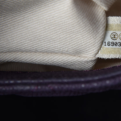 Chanel Iridescent Caviar Quilted Medium Lady Pearly Flap Plum 7 of 18
