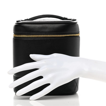 Chanel Lambskin Vanity Cosmetic Bag Black 2 of 11