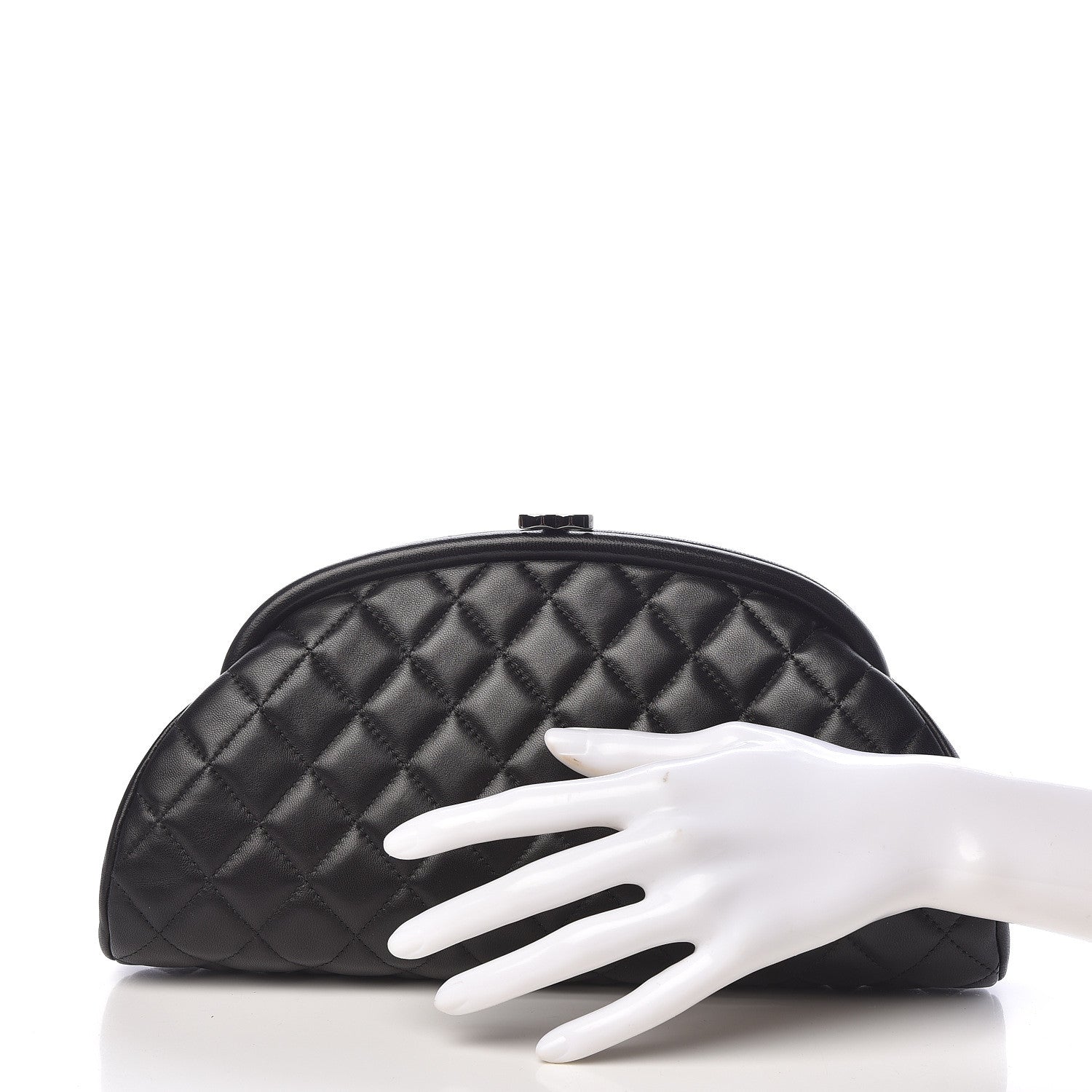 Chanel Lambskin Quilted Timeless Clutch Black 2 of 9