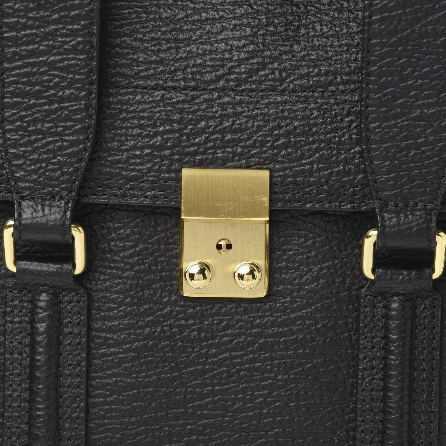 3.1 Textured Calfskin Medium Pashli Satchel Black