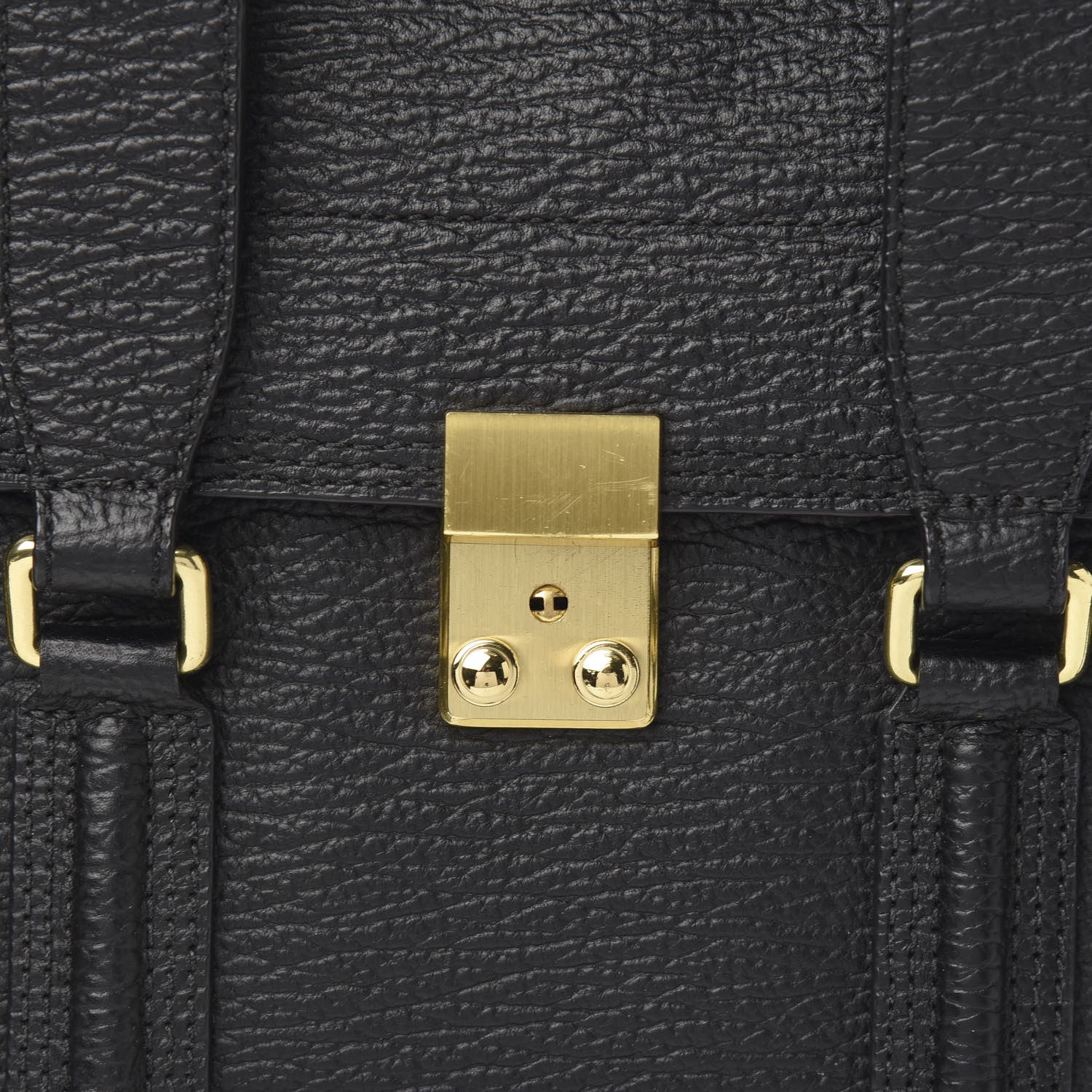 3.1 Phillip Lim 3.1 Textured Calfskin Medium Pashli Satchel Black 9 of 9