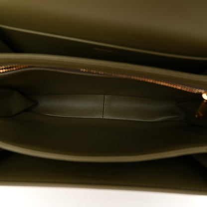 Celine Shiny Calfskin Medium Triomphe Soft Khaki 5 of 9